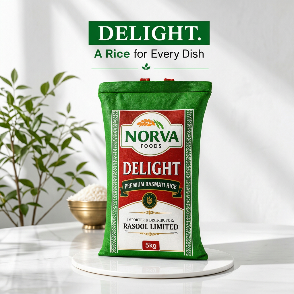 Norva Delight Premium Basmati Rice 5kg - a rice for every dish