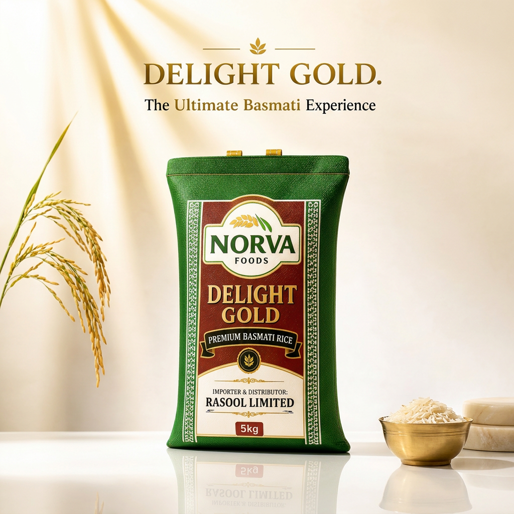 Norva Delight Gold Premium Basmati Rice 5kg - ultimate basmati experience