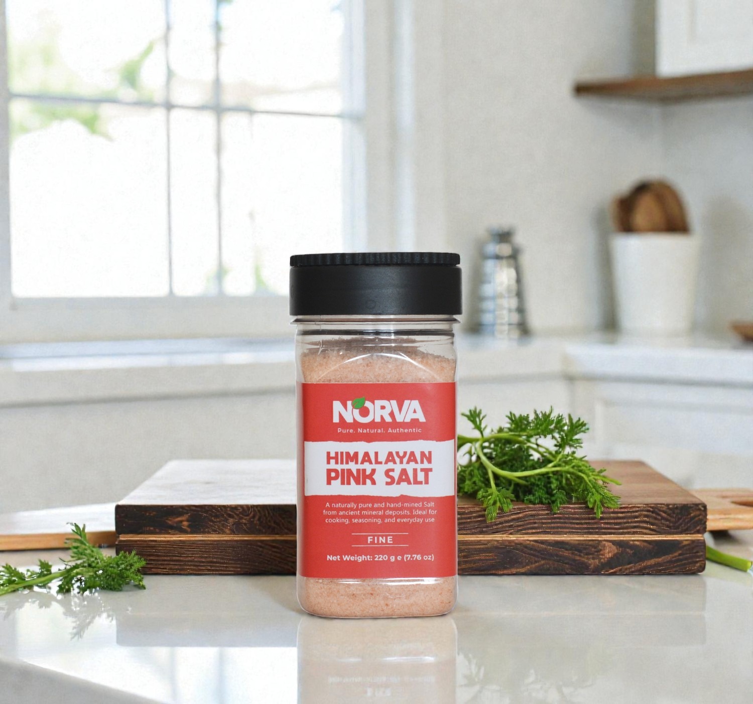 Norva Himalayan Pink Salt Fine 220g - naturally pure hand-mined salt