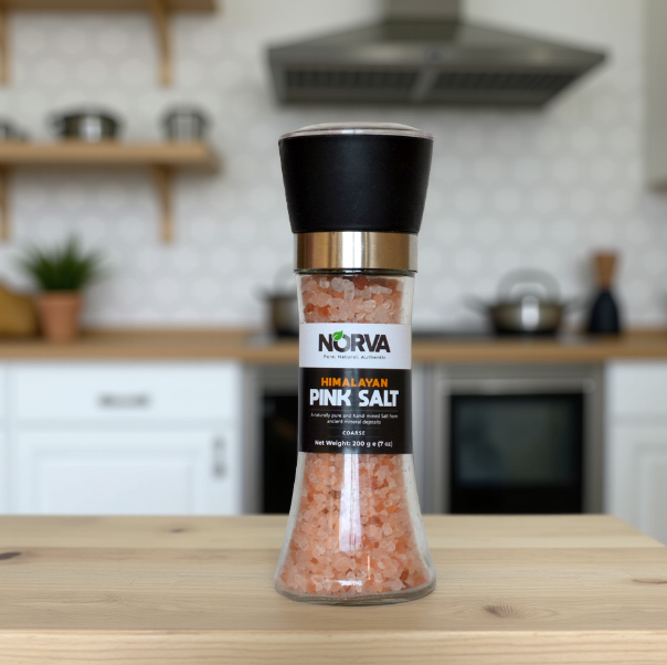Norva Himalayan Pink Salt Grinder - Gourmet Kitchen Essential